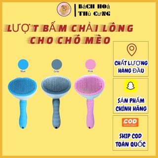 Lượt chải lông chó mèo bị móp vỏ ngoài giúp lấy lông thông minh chỉ bằng 1 nút bấm
