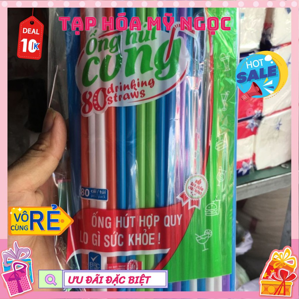 bịch ống hút cong