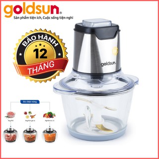 Máy xay thịt GOLDSUN CR2201 - 1.2L Cối thủy tinh - Lưỡi dao kép