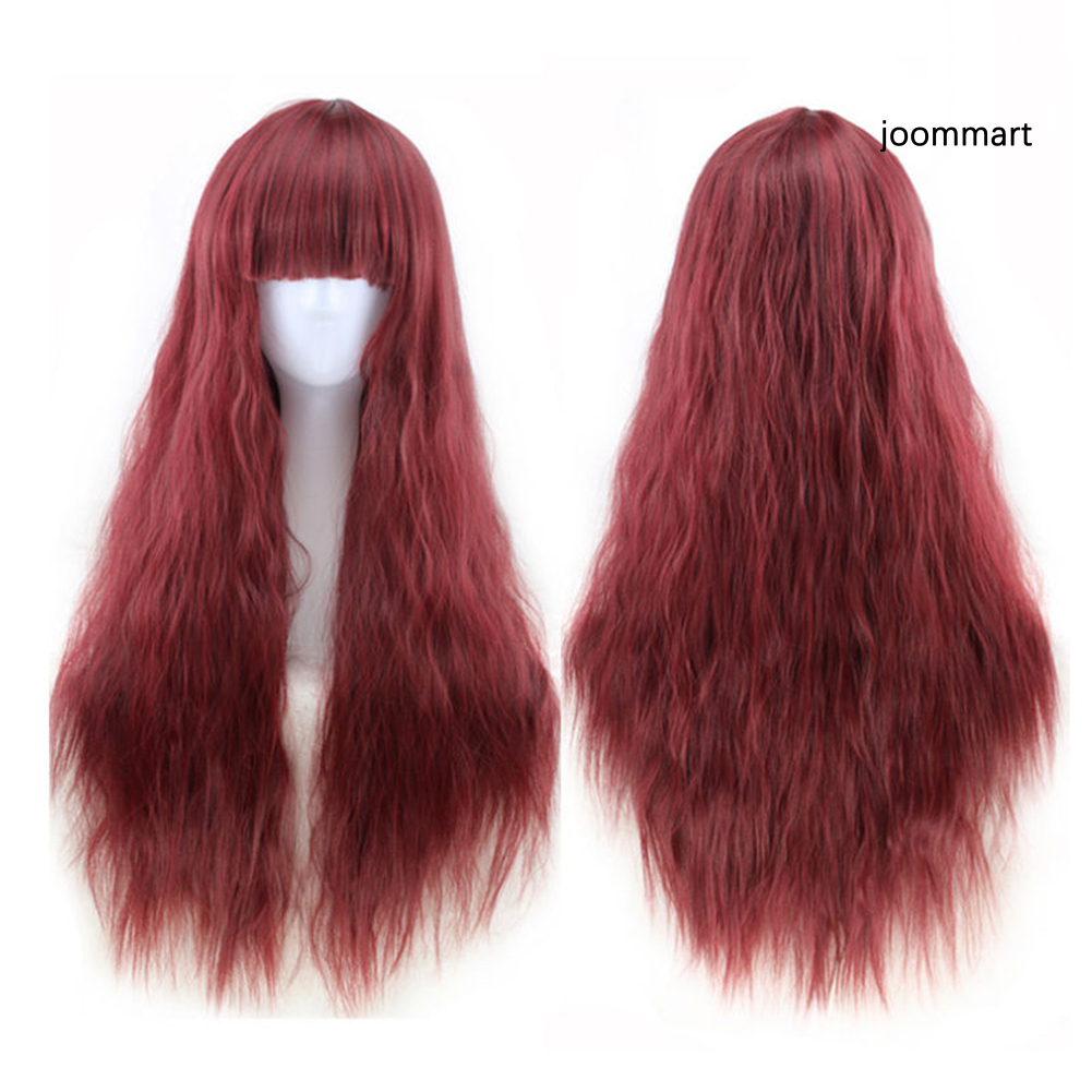 Tóc giả dáng dài 65cm xoăn gợn sóng thời trang nhiều màu sắc cho nữ