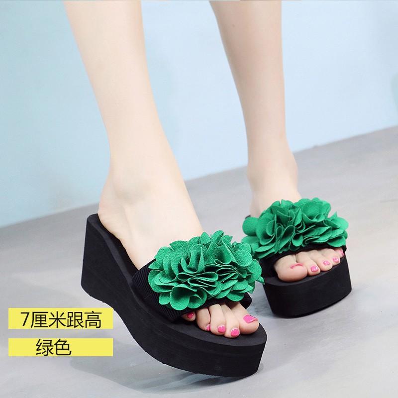 Dép Sandal Đế Xuồng Dày Dặn Phong Cách Hàn Quốc Mùa Hè Cho Nữ