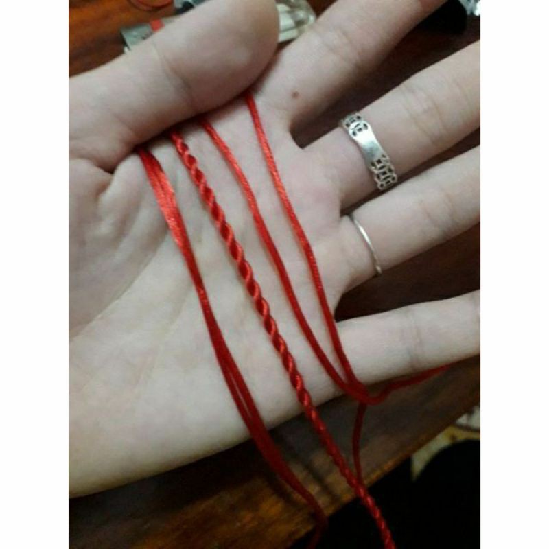 Set 3m dây tim đỏ 2mm dùng để thắt vòng, làm thủ công