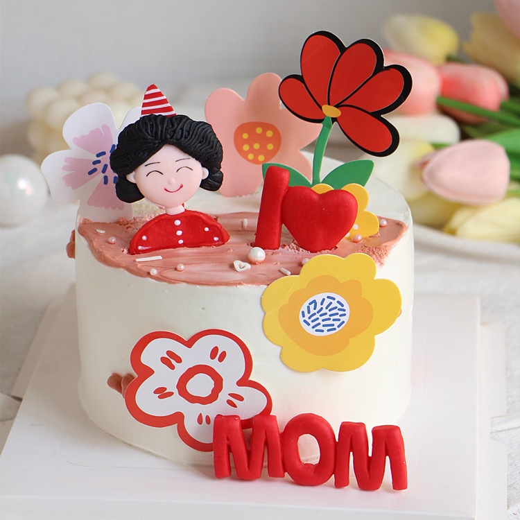 Hoa Trang Trí Bánh Kem Bằng Đất Sét Mềm