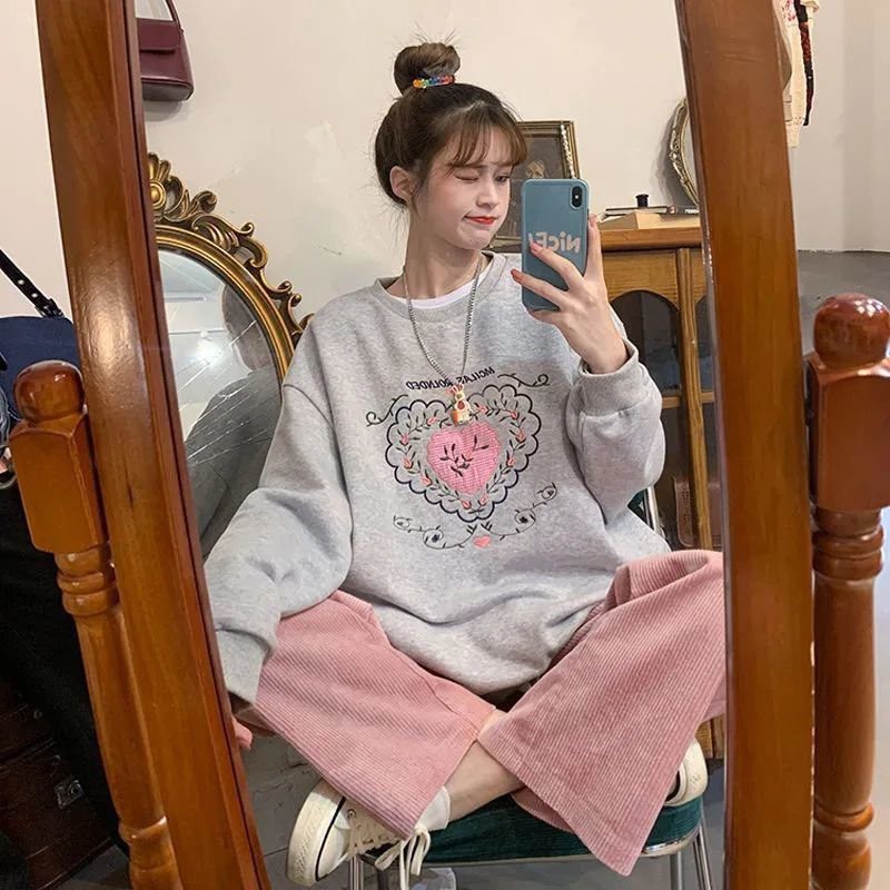 Quần ống rộng ♥️ Quần ống rộng nữ lưng cao ♥️ Quần ulzzang Hàn Quốc ♥️ Quần nhung tăm - NhimShop QD01 | BigBuy360 - bigbuy360.vn
