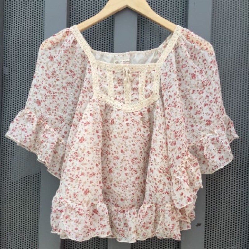 áo voan hoa nhí của nhật cánh dơi.size m