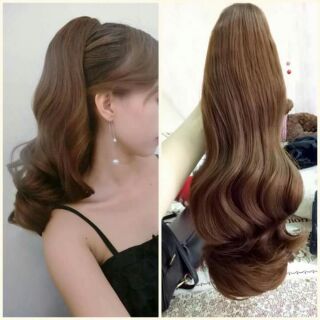 Tóc giả cột ngoạm xoăn