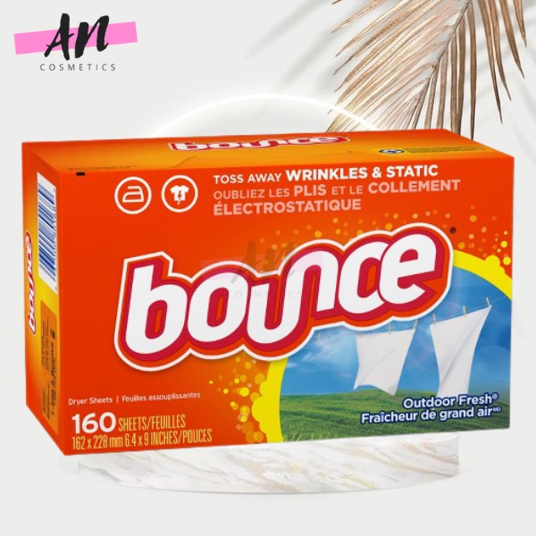 Giấy xả thơm vải Bounce 160 tờ giấy xả quần áo Mỹ (hàng USA) / Lốc 2 hộp giấy thơm Bounce