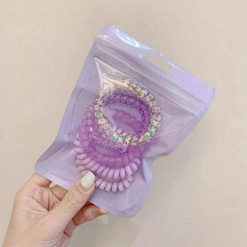 Set 6 Dây Buộc Tóc Đuôi Ngựa Xoắn Ốc Co Giãn Hàng Mới Phong Cách Hàn Quốc C.T