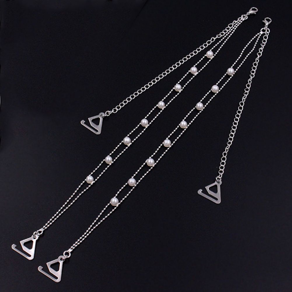 Dây áo ngực đính ngọc trai nhân tạo chống trượt điều chỉnh được thời trang cho nữ