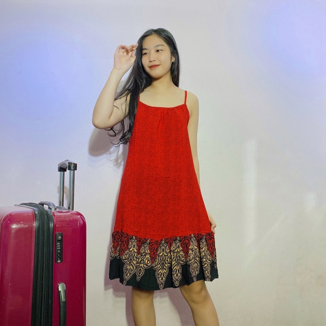 Váy hai dây chất mát ( ảnh thật )