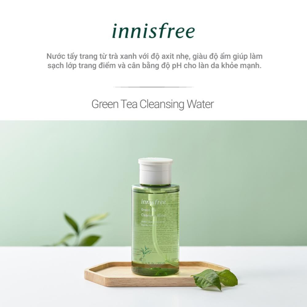 Hàng Hàn- Nước tẩy trang innisfree Green Tea Cleansing Water 300ml