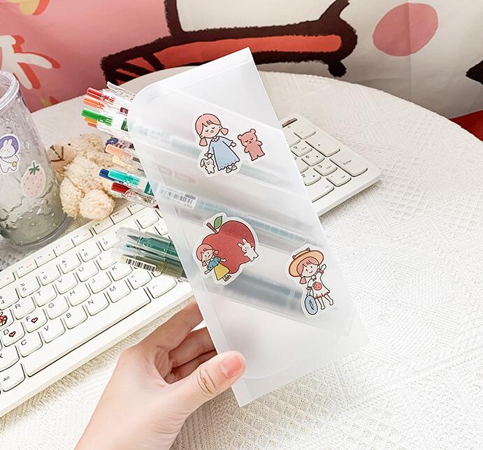 Miếng dán trang trí sổ tay/cốc nước/điện thoại/máy tính hình nhân vật hoạt họa dễ thương