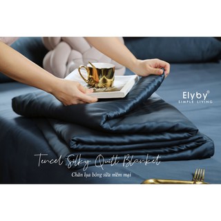 Chăn Lụa bông sữa Tencel 80s, chăn hè thu, chăn điều hòa lụa mịn mượt chính hãng Elyby.