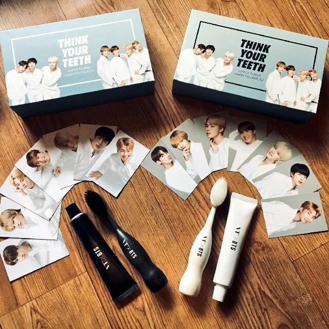 [MUA 1 TẶNG 1] Bộ Bàn Chải & Kem Đánh Răng VT x BTS THINK YOUR TEETH JUMBO KIT [ Black & White ]