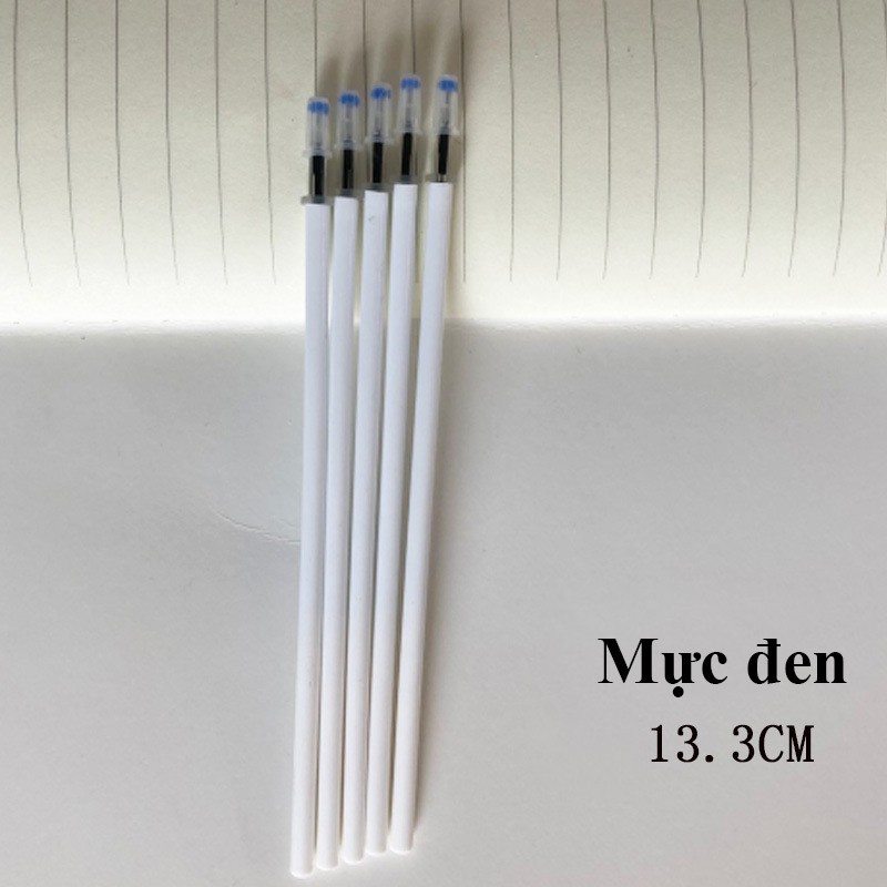 Ngòi bút gel nước mực đen trắng được bọc lớp trắng bên ngoài ngòi 2.5mm