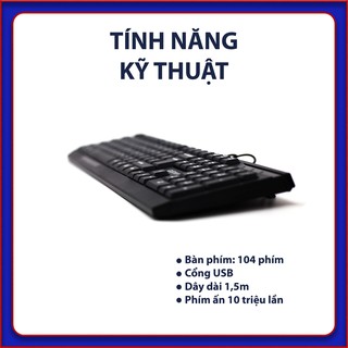 Bàn Phím Có Dây Glatten K83 - Màu Đen