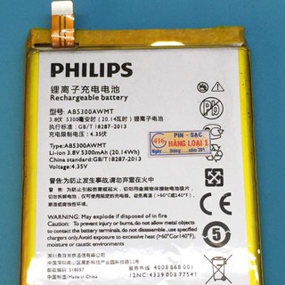 Pin philips w6610 AB 5300 AWMT zin bảo hành 6 tháng