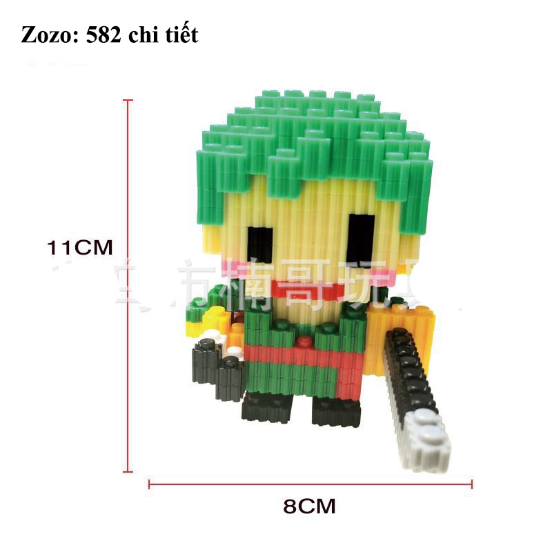 Đồ chơi lắp ráp LEGO mini 3D hoạt hình mô hình siêu nhân, vịt dona, doremon