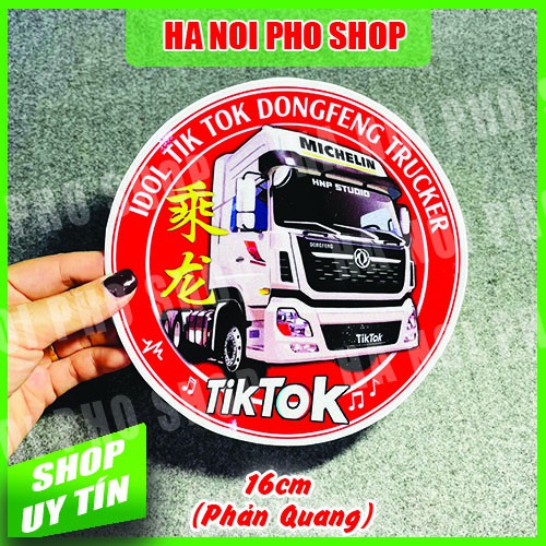 Tem xe Tải Đầu kéo DONGFENG Idol TikTok Xe Tải, Phản Quang, chống nước [HNP Studio kèm quà tặng tem nhỏ 10k]