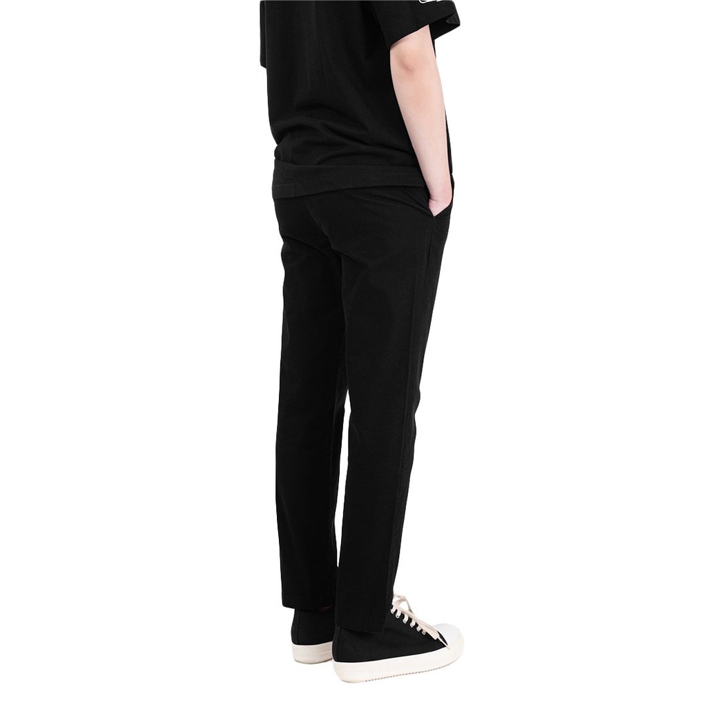 Quần âu cạp cao màu đen chất liệu chinos cao cấp Tum Machines TROUSER Black