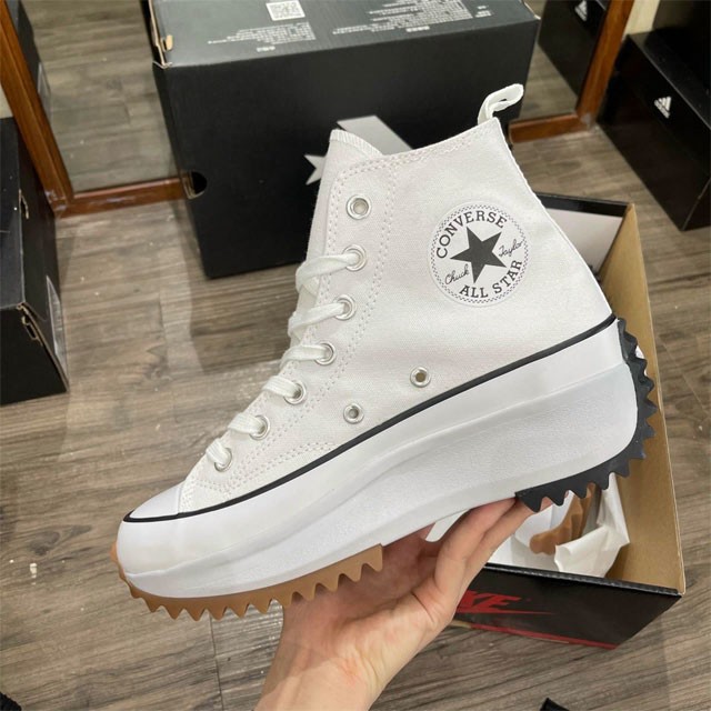 Giày CV Run Star Đen Trắng Cổ Cao Hike Twisted Classic Cao Cấp Hàng Bản Trung Tăng Chiều Cao - Giày Tốt Official | BigBuy360 - bigbuy360.vn