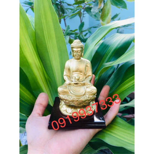 Tượng phật A Di Đà màu đồng 11 cm