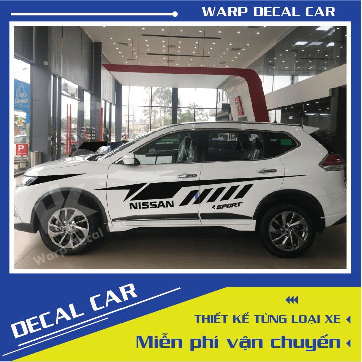 Tem xe nissan Xtrail- tem xe ô tô giá rẻ- decal Xtrail