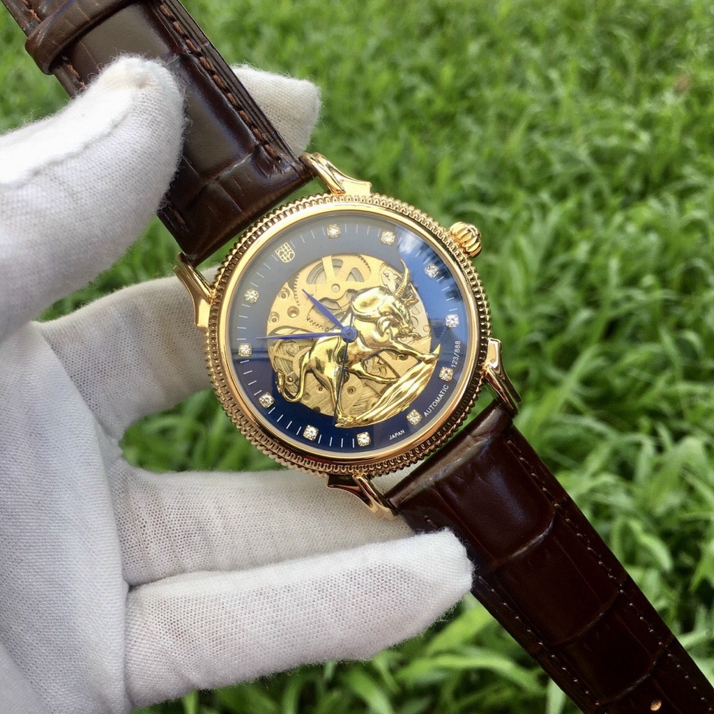 (MỚI) Đồng hồ nam cơ tự động cao cấp trâu vàng dây da cao cấp , máy cực tốt mẫu mới 2021 (tặng kèm hộp) | BigBuy360 - bigbuy360.vn