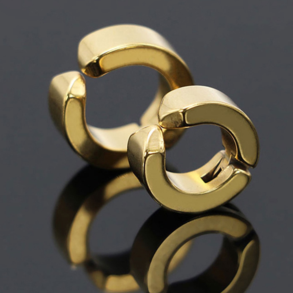 Khuyên tai chữ U bằng thép titan thời trang cá tính dành cho nam