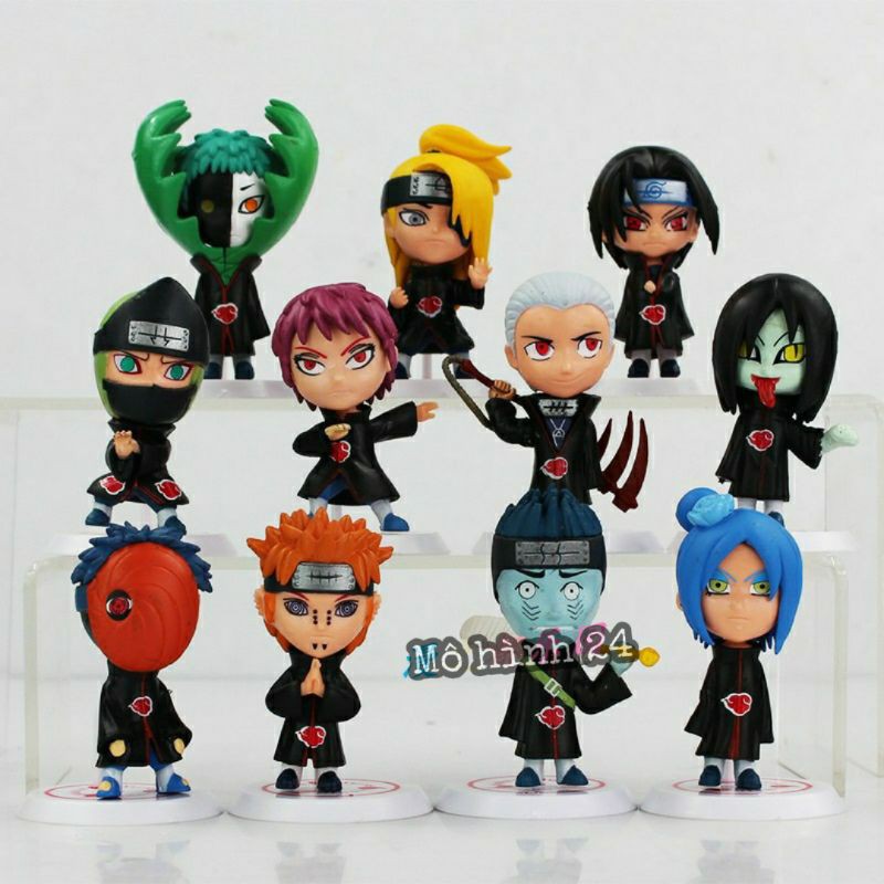 [RẺ VÔ ĐỊCH] COMBO 11 NHÂN VẬT AKATSUKI chibi Konan Pain Zetsu Itachi Kisame Sasori Tobi Deidara Hidan Kakuzu naruto