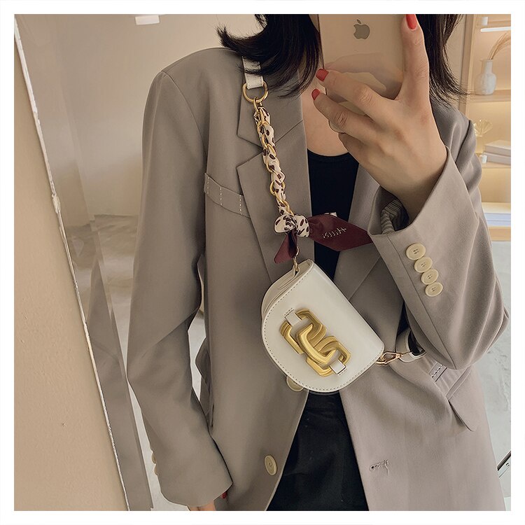 Túi đeo chéo JASMIN NOIR họa tiết da báo phong cách vintage cho nữ