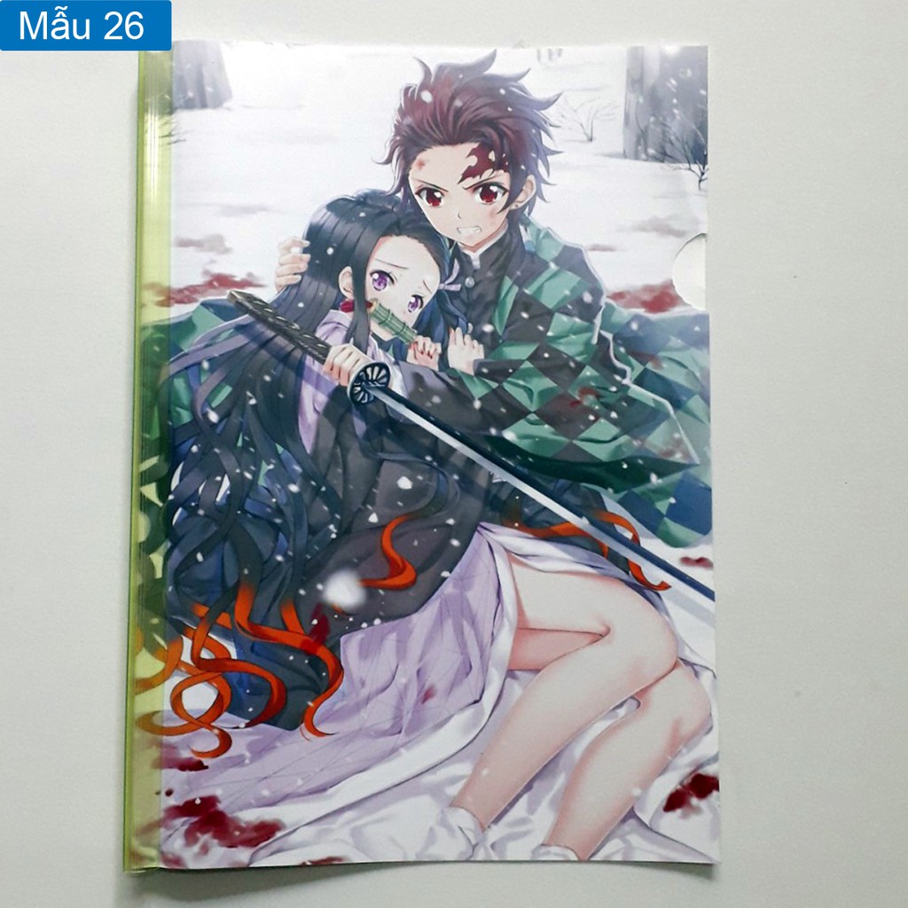 Bìa sơ mi/ Bìa kẹp tài liệu anime Kimetsu NO Yaiba/ Thanh Gươm Diệt Quỷ/ Trụ Cột