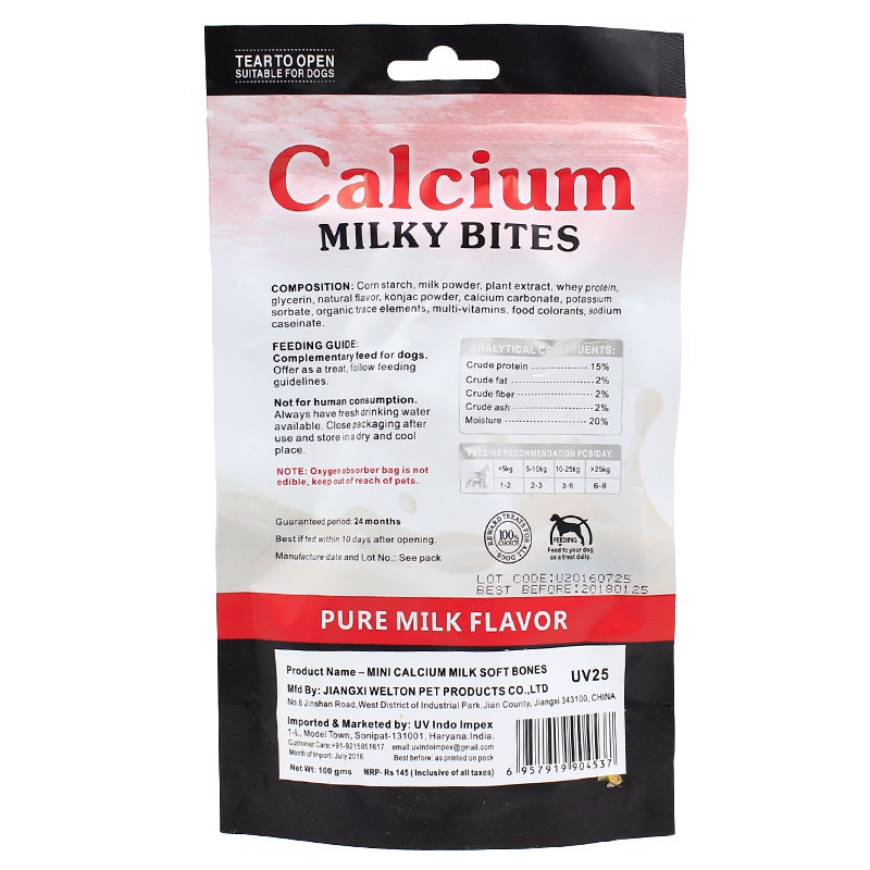 Xương gặm vị sữa cho chó Mini Calcium Milk Soft Bones