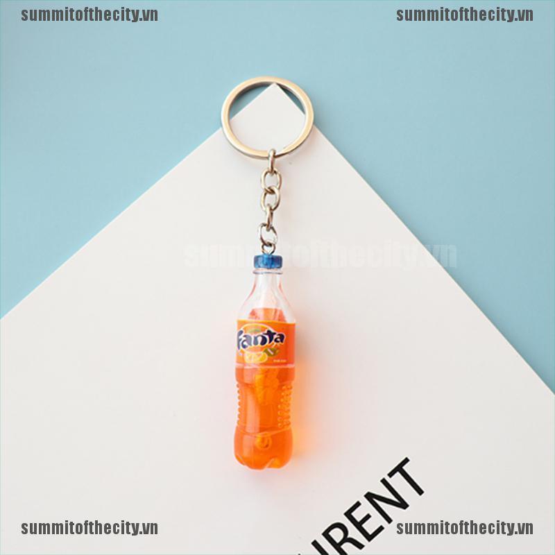 Móc Khóa Resin Thủ Công Hình Chai Nước Thời Trang