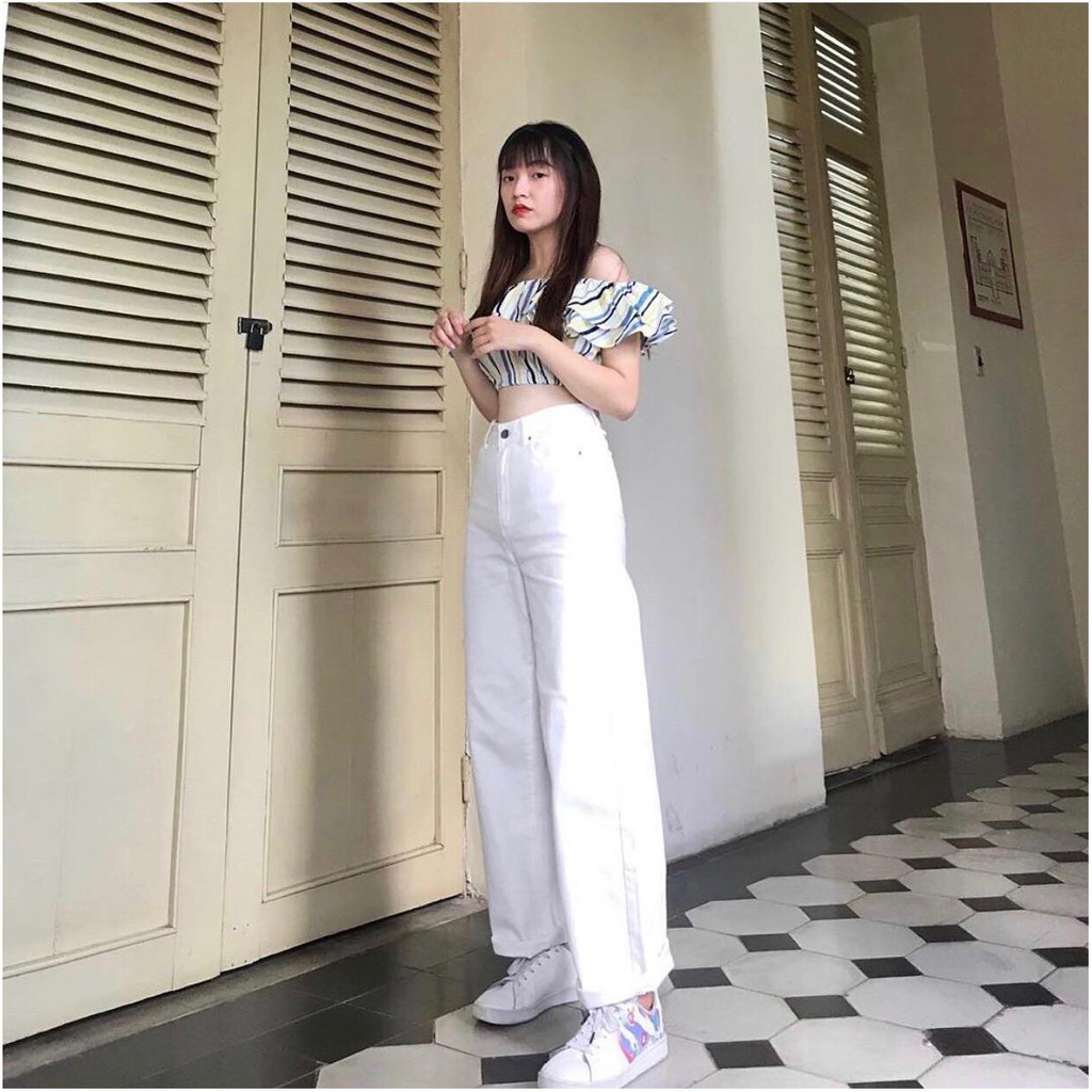 [FREESHIP] Quần CULOTTE jean trắng đen 0R.CHID | BigBuy360 - bigbuy360.vn