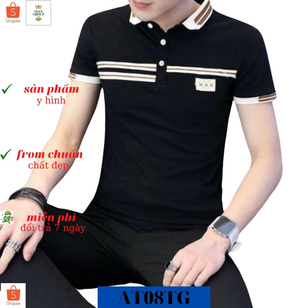 Áo Thun Nam AT11TG Áo Phông Nam Tay Ngắn Cổ Bẻ LOGO P.A.N Cao Cấp Nhiều Mẫu Mới 2021 Trẻ Trung Cá Tính TG23 (44 - 73KG) | BigBuy360 - bigbuy360.vn