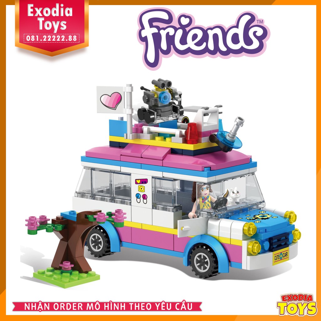 Xếp hình LEGO Friend xe cắm trại trong thành phố cho bạn gái - Đồ Chơi Lắp Ghép Sáng Tạo - LEDUO 76006