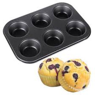 Khuôn cupcake 6 ô 7cm chống dính