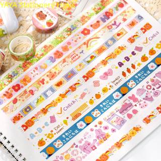 Băng keo Washi màu sắc họa tiết hoạt hình dễ thương trang trí DIY