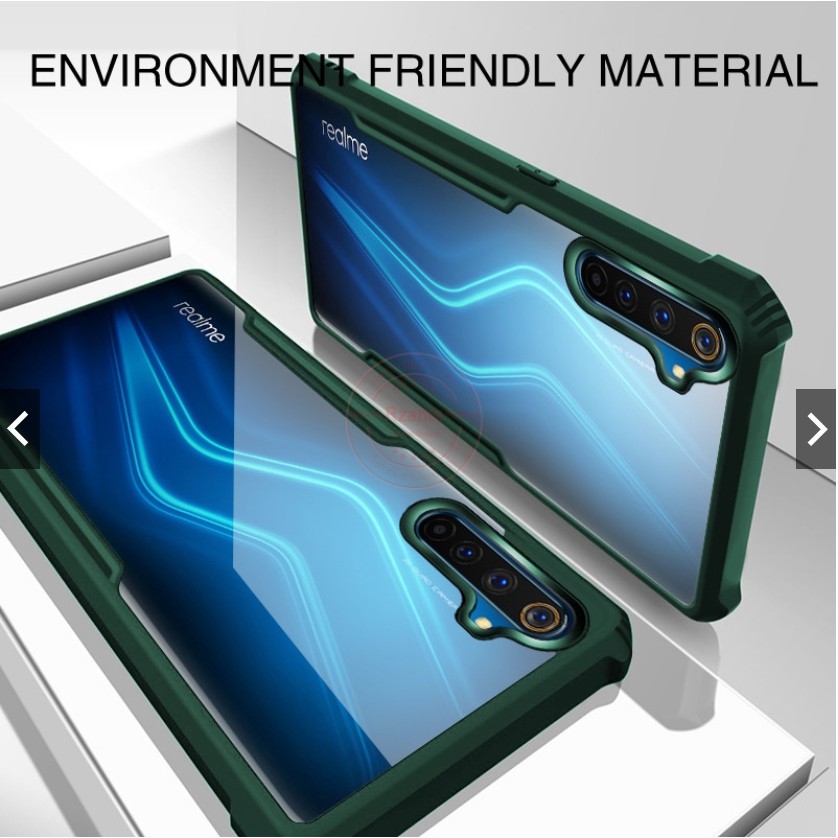 Ốp Điện Thoại Siêu Mỏng Chống Sốc / Trầy Xước Cạnh Acrylic Mềm Màu Trong Suốt Cho OPPO Realme 6 Cover Realme6