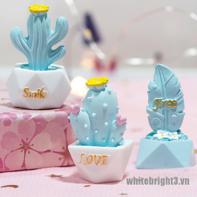 1 Cây Xương Rồng Mini Bằng Nhựa Resin Dễ Thương 10 Cái