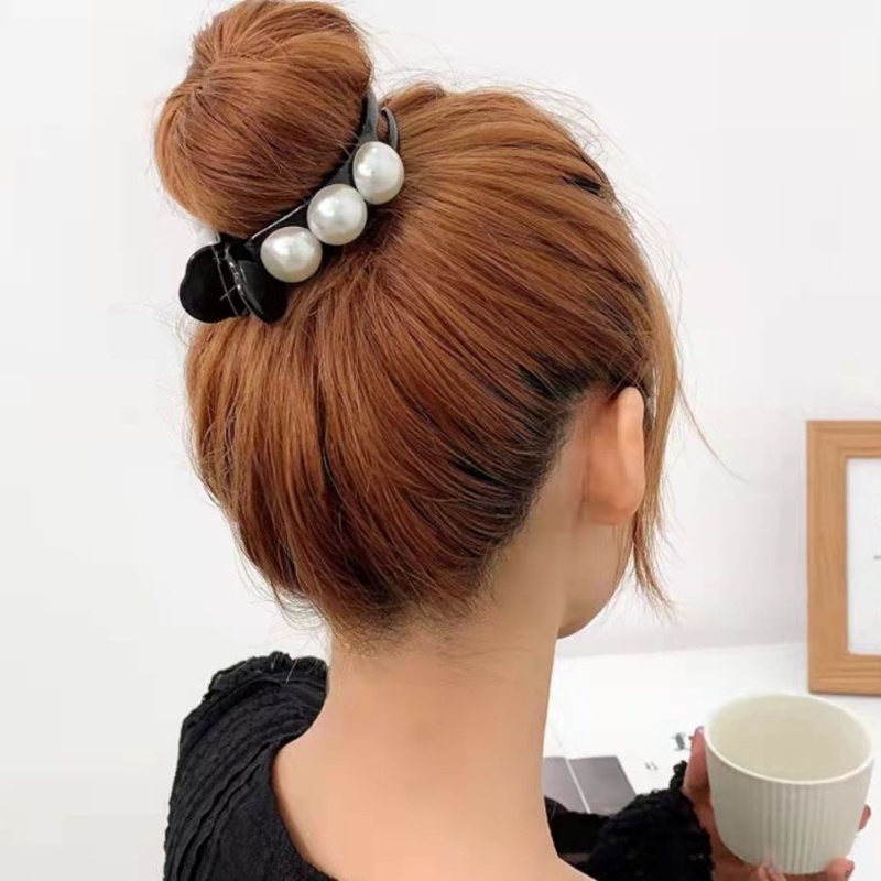 Kẹp Tóc Đính Hạt Ngọc Trai Màu Cầu Vồng Phong Cách Hàn Quốc Nhật Bản