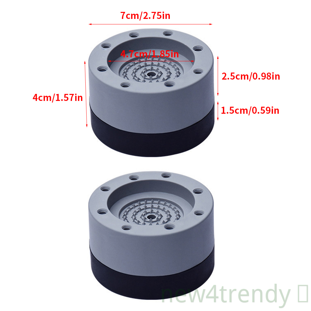 4 Miếng Lót Chân Máy Giặt Bằng Cao Su Chống Sốc Chống Trượt 3.5cm