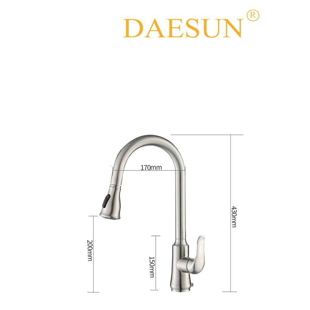 VÒI RỬA BÁT NÓNG LẠNH-DÂY KÉO DAESUN DS 4232 .