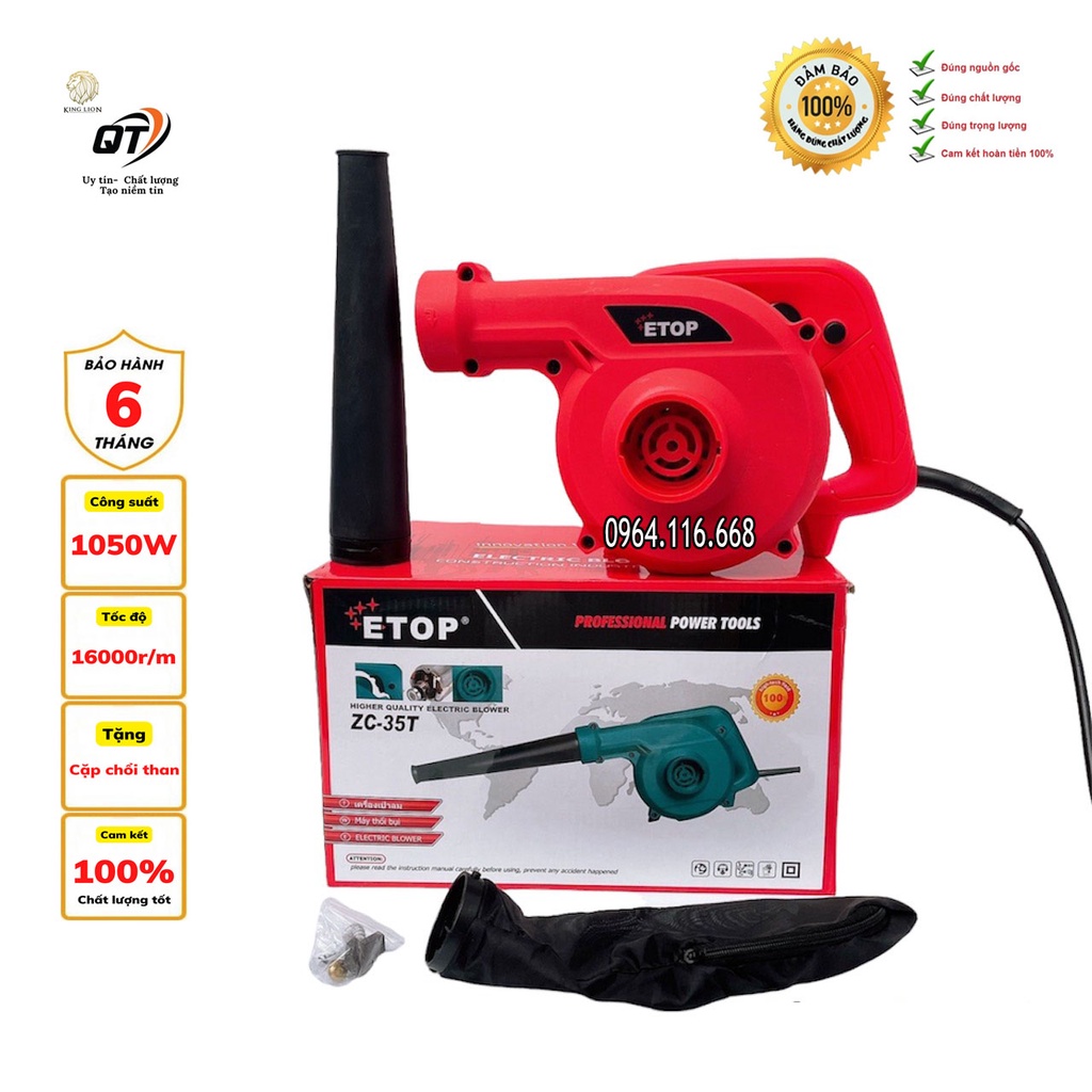 Máy thổi bụi Công Suất Lớn  1050W ETOP ZC-35T Có Chỉnh Tốc Độ