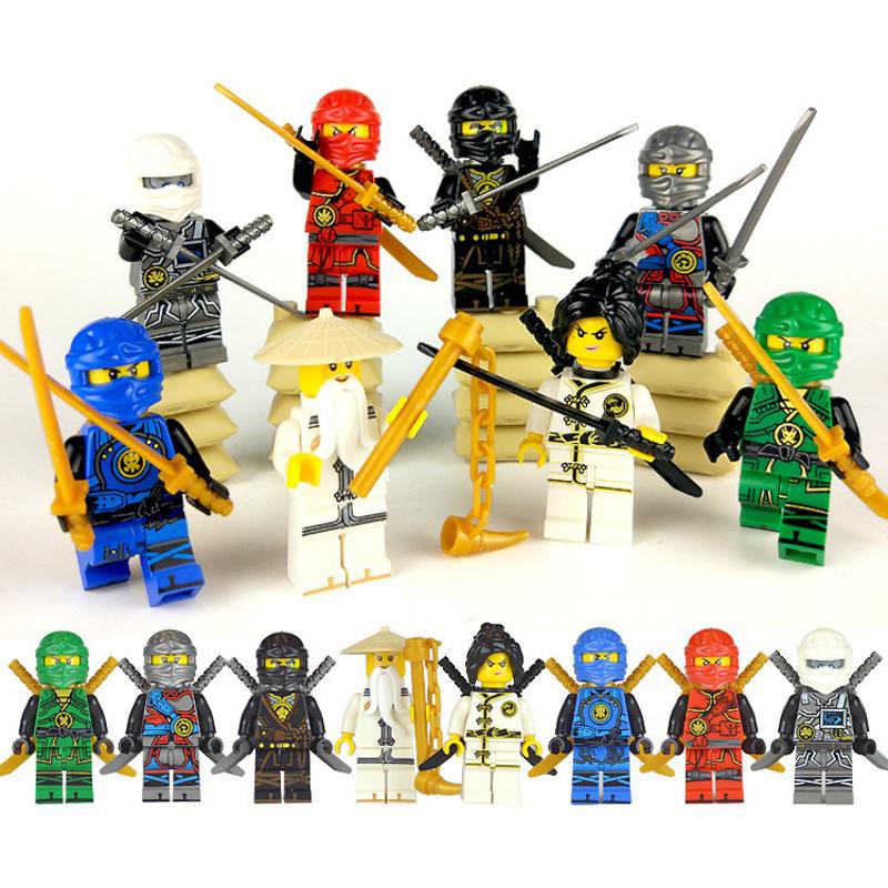 Bộ Đồ Chơi Lego Lắp Ráp Ninjago Gồm 8 Nhân Vật Jay Zane Kai Lloyd Cole Nya Harumi Garmadon Vui Nhộn Cho Bé