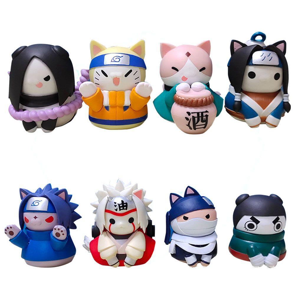DARNELL Set 8 Mô Hình Nhân Vật Phim Hoạt Hình Naruto