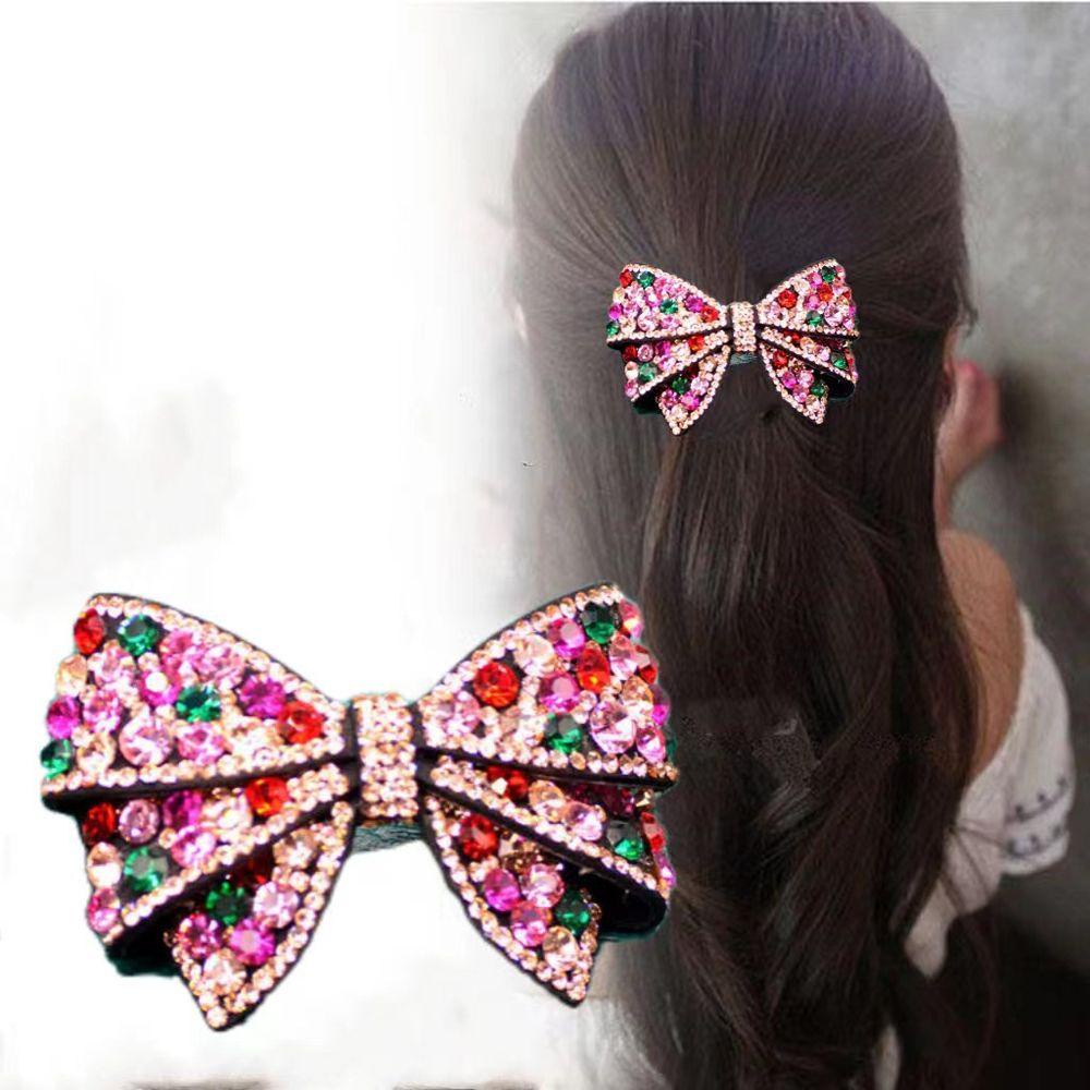 Kẹp Tóc Hình Nơ Sau Lưng Nhiều Màu Sắc Đơn Giản Phong Cách Pháp Cổ Điển Thời Trang Cho Nữ