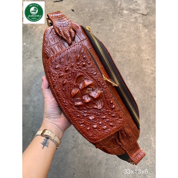 TÚI  BAO  TỬ  DA  CÁ  SẤU  THẬT  SIZE  16  CÁ  SẤU  GÒ  VẤP