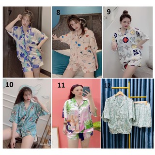 Đồ Bộ Lụa Latin - Tay Cánh Dơi Quần Đùi (P4)